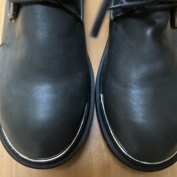 New Torrid Blue Gray Metal Heel & Cap Combat Boots 7W - Picture 7 of 8